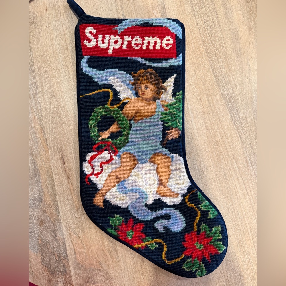 Supreme Angel Christmas Stocking -  blue